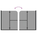 Bruser Indhegning Sort 95 x 140 cm ESG Glas og Aluminium
