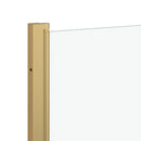 Bruser Indhegning Guld 130 x 138 cm ESG Glas og Aluminium