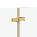 Bruser Indhegning Guld 130 x 138 cm ESG Glas og Aluminium