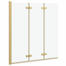 Bruser Indhegning Guld 130 x 138 cm ESG Glas og Aluminium