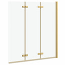 Bruser Indhegning Guld 130 x 138 cm ESG Glas og Aluminium