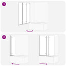 Bruser Indhegning Guld 130 x 138 cm ESG Glas og Aluminium