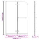 Bruser Indhegning Guld 95 x 140 cm ESG Glas og Aluminium