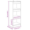 Bogskab Gammelt træ 40 x 30 x 103 cm Konstrueret træ