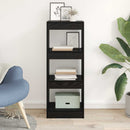 Bogskab Sort eg 37 x 30 x 103 cm Konstrueret træ
