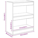Bogskab 2 niveauer 60 x 30 x 72 cm Konstrueret træ Gammelt træ