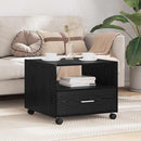 Sofabord med skuffe Sort eg 55 x 55 x 45cm Konstrueret træ