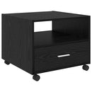 Sofabord med skuffe Sort eg 55 x 55 x 45cm Konstrueret træ