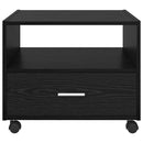 Sofabord med skuffe Sort eg 55 x 55 x 45cm Konstrueret træ