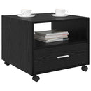 Sofabord med skuffe Sort eg 55 x 55 x 45cm Konstrueret træ