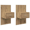 Natskab 2 pcs Artisan Egetræ 50 x 32,5 x 80 cm Konstrueret træ