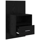 Natskab 2 pcs Sort eg 50 x 32,5 x 80 cm Konstrueret træ