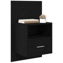 Natskab 2 pcs Sort eg 50 x 32,5 x 80 cm Konstrueret træ