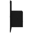 Natskab 2 pcs Sort eg 50 x 32,5 x 80 cm Konstrueret træ