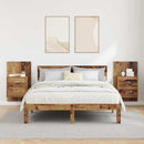 Vægmonteret natbord 2 pcs Gammelt træ 48,5 x 32,5 x 80 cm