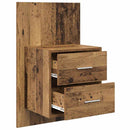 Vægmonteret natbord 2 pcs Gammelt træ 48,5 x 32,5 x 80 cm