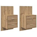 Vægmonteret natbord 2 pcs Artisan Egetræ 48,5 x 32,5 x 80 cm