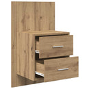 Vægmonteret natbord 2 pcs Artisan Egetræ 48,5 x 32,5 x 80 cm