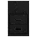 Vægmonteret natbord 2 pcs Sort eg 48,5 x 32,5 x 80 cm