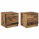Sengeskab 2 pcs Gammelt træ 40 x 39 x 40 cm Konstrueret træ