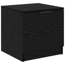 Sengeskab 2 pcs Sort eg 40 x 39 x 40 cm Konstrueret træ