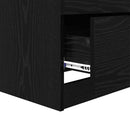 Natskab med skuffe 2 pcs Sort eg 45 x 39 x 50cm Konstrueret træ