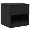 Sengeskab 2 pcs Sort eg 40 x 39 x 40 cm Konstrueret træ