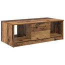 Sofabord med skuffe Gammelt træ 102 x 50 x 36cm Konstrueret træ