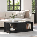 Sofabord med skuffe Sort eg 102 x 50 x 36cm Konstrueret træ