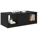 Sofabord med skuffe Sort eg 102 x 50 x 36cm Konstrueret træ