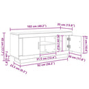 TV-skab Sort eg 102 x 35 x 45 cm Konstrueret træ