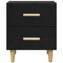 Sengeskab med skuffe Sort eg 40 x 35 x 47,5 cm Konstrueret træ