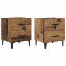 Sengeskab 2 pcs Gammelt træ 40 x 35 x 47,5 cm Konstrueret træ