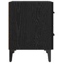Sengeskab 2 pcs Sort eg 40 x 35 x 47,5 cm Konstrueret træ