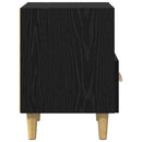 Natskab med skuffe Sort eg 40 x 35 x 47 cm Konstrueret træ