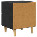 Natskab 2 pcs Sort eg 40 x 35 x 47 cm Konstrueret træ