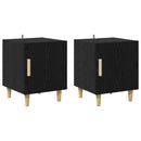 Natskab 2 pcs Sort eg 40 x 40 x 50 cm Konstrueret træ