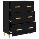 Sideboard Sort eg 69,5 x 34 x 90 cm Konstrueret træ