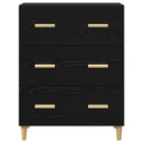 Sideboard Sort eg 69,5 x 34 x 90 cm Konstrueret træ