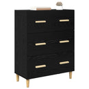 Sideboard Sort eg 69,5 x 34 x 90 cm Konstrueret træ