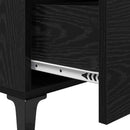 Sideboard Sort eg 69,5 x 34 x 90 cm Ingeniørt træ og jern