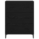 Sideboard Sort eg 69,5 x 34 x 90 cm Ingeniørt træ og jern
