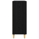 Sideboard med skuffe Sort eg 34 x 69,5 x 90 cm Konstrueret træ