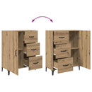 Sideboard Artisan Egetræ 69,5 x 34 x 90 cm Konstrueret træ