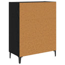 Sideboard med skuffe Sort eg 69,5 x 34 x 90 cm Konstrueret træ