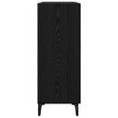 Sideboard med skuffe Sort eg 69,5 x 34 x 90 cm Konstrueret træ