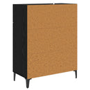Sideboard med skuffe Sort eg 69,5 x 34 x 90 cm Konstrueret træ