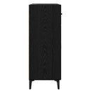 Sideboard med skuffe Sort eg 69,5 x 34 x 90 cm Konstrueret træ