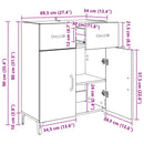 Sideboard Sort eg 69,5 x 34 x 90 cm Konstrueret træ
