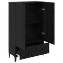 Highboard Sort eg 70 x 31 x 115 cm Ingeniørt træ og jern